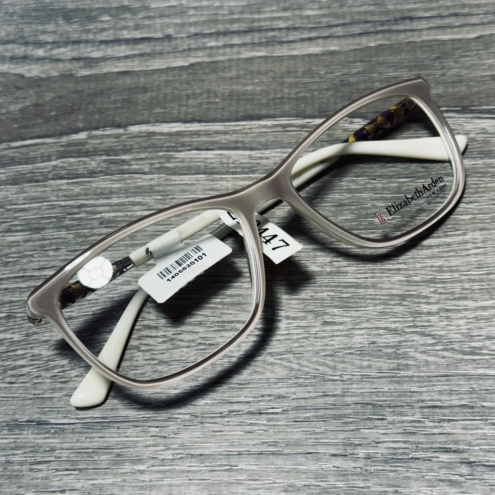 Elizabeth Arden EA 1181 55-17 Eyeglass Frames Womens Beige Argyle‎ Square 140